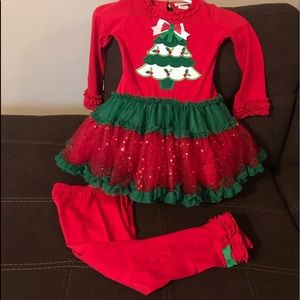 Girls 2 pc Christmas set